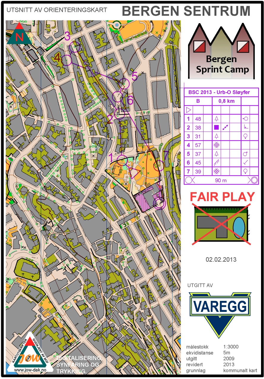 Bergen Sprint Camp 3, loop B (2013-02-02)